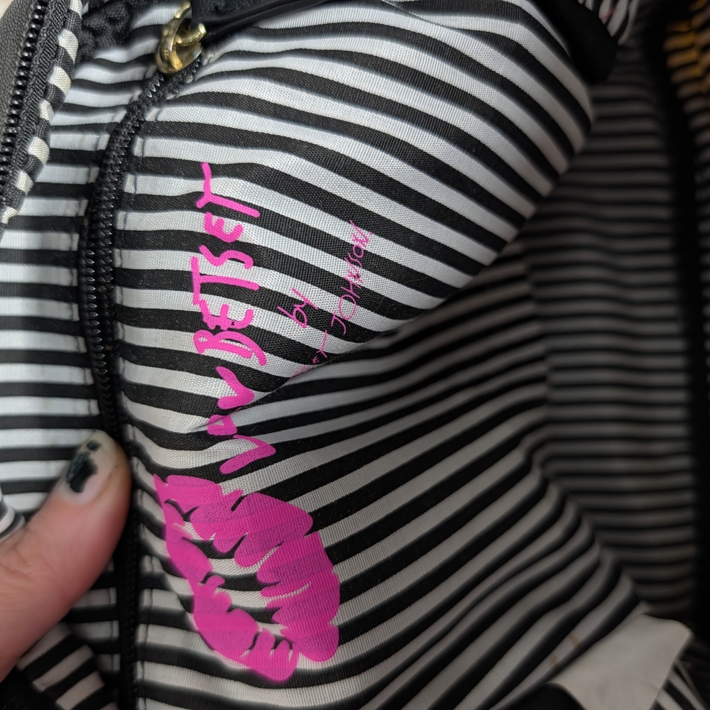 Luv Betsey Johnson Bow Backpack Pink Quilted Coquette Vegan Leather - Picture 6 of 16